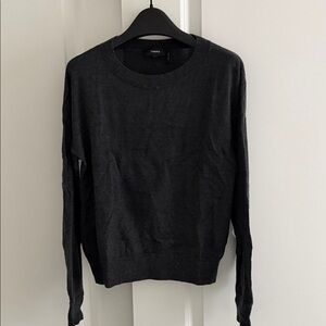 Theory Women's Charcoal Crew Neck Sweater